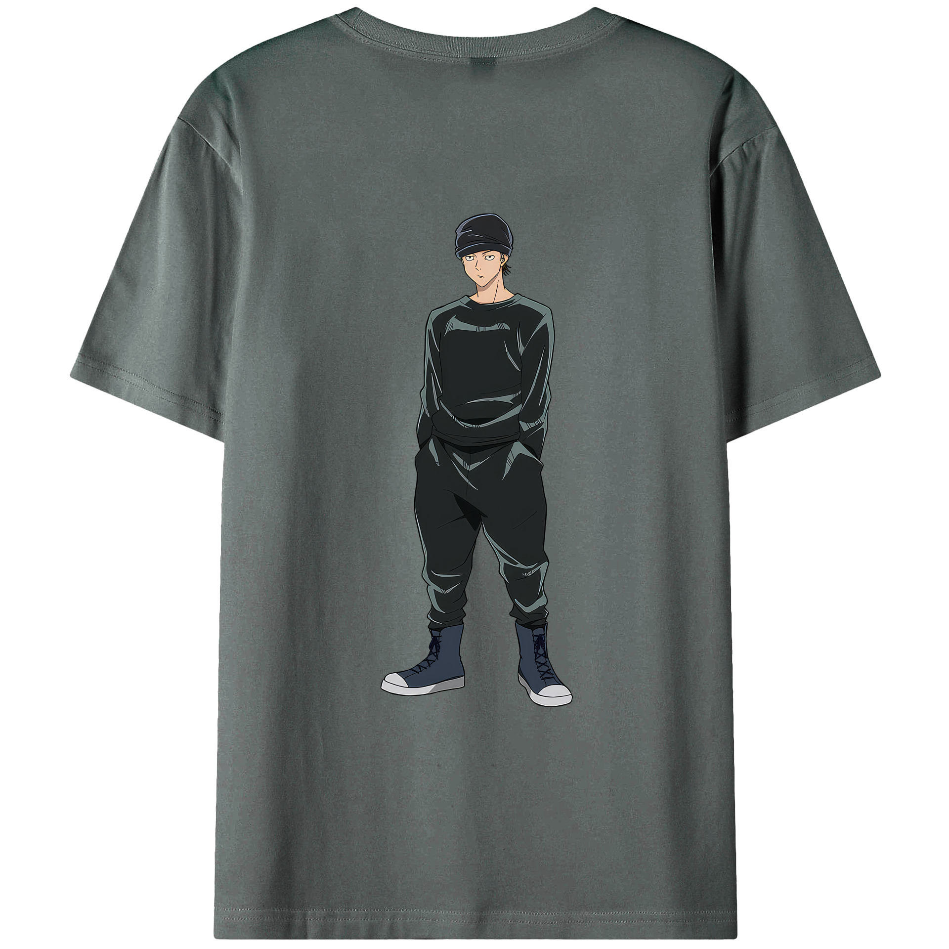 （画像用） 呪術廻戦 Jujutsu Kaisen 綿100％ メンズ半袖Tシャツ（バックプリント） 通気性